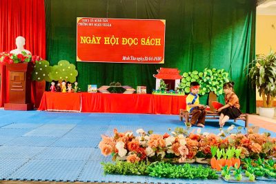 Vở kịch” Cậu bé Tích Chu” – 5A2 trong ngày hội đọc sách năm 2026- Trường MN Minh Thuận