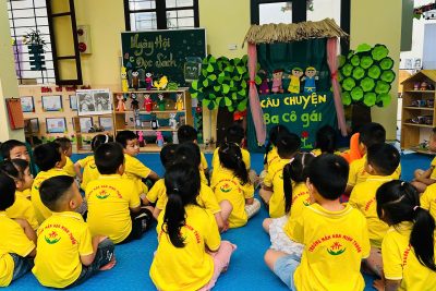 Truyện ” Ba cô gái” ( Rối dẹt)- 51 trong ngày hội đọc sách năm 2026 tại trường MN Minh Thuận