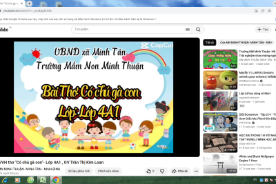 HĐ LQVVH thơ ” Có chú gà con” – lớp 4A1