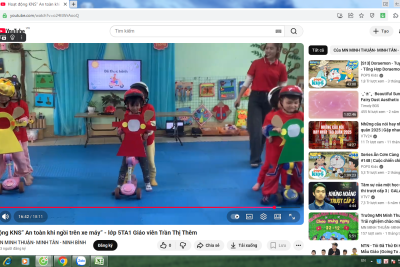 Hoạt động KNS” An toàn khi ngồi trên xe máy”- Lớp 5A1( GV Trần Thị Thêm)